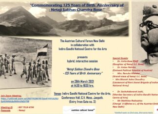 Commemorating 125 Years of Birth Anniversary of Netaji Subhash Chandra Bose / Cultural Forum New Delhi