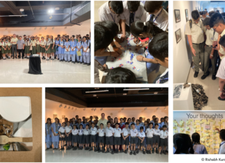 Besuch von Schulklassen bei “History | Destruction | Hope” / Kulturforum New Delhi