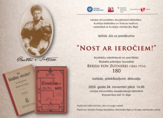 „Die Waffen nieder!“ / Botschaft Lettland