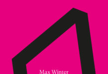 Max Winter: Matters II / Mattersék. Zweisprachige Lesung und Gespräch im Literaturcafé Drei Raben / Kulturforum Budapest Das Bild zeigt das Titelbild des Romans Matters II, eine schwarze Raute vor einem pinken Hintergrund.