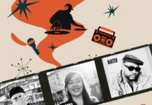 Yasmo bei Rap³ / Botschaft Bangkok Das Plakat zeigt die Informationen zum Festival mit Bildern von Yasmo, Nativ und Pöbel MC.