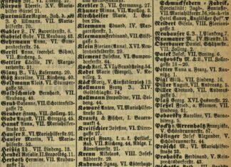 The Arc of History Lecture Series / Kulturforum London Das Bild zeigt eine digitalisierte Version einer Seite des Adolph Lehmann's allgemeiner Wohnungs-Anzeiger : nebst Handels- u. Gewerbe-Adressbuch für d. k.k. Reichshaupt- u. Residenzstadt Wien u. Umgebung aus dem Jahr 1900. Dabei handelt es sich um den Vorgänger des amtlichen Telefonbuches. Die vergilbte Seite des bekannten Nachschlagewerks enthält eine Liste an fettgedruckten Namen. Die Vielfalt der Namen spiegelt die Diversität der damaligen Wiener Bevölkerung wider.