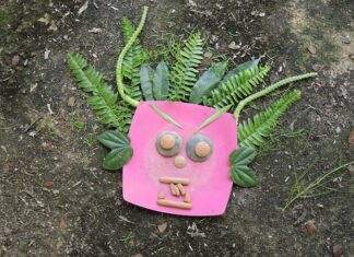 Dokumentarfilmfestival Ambulante – Präsentation von Nikki Schuster/ Kulturforum Mexiko Das Bild zeigt eine plastische Figur aus verschiedenen Pflanzenteilen.