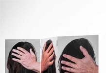 LONGING FOR FUTURE/ Kulturforum Rom Das Bild zeigt Selbstfotografien von Tanja Prušnik, bei welchem die Hinterseite ihres Kopfes dargestellt ist und ihre Hand, welche die Hinterseite ihres Kopfes und ihre braunen Haare berührt. Im Zusammenhang mit dem Bild , kann das Selbstauslösen der Fotografien als emanzipatorische Metapher verstanden werden.