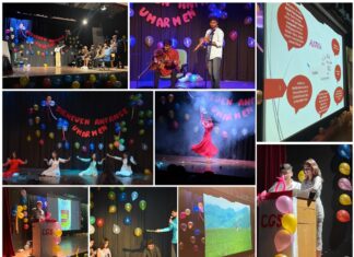 Orientierung und Kulturprogramm / Kulturforum New Delhi Das Bild zeigt die Präsentation über Ö., Filme und Auftritte von Studierenden