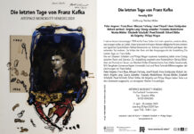 Ausstellung in Venedig / Kulturforum Mailand Das Bild zeigt die Einladung zur Ausstellung mit einem bearbeiteten Portrait von Franz Kafka und weiteren Informationen.