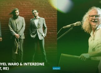 Mario Roms Interzone & Danyèl Waro / Kulturforum Budapest Das Bild zeigt die Musiker des Trios Interzone und Denyèl Waro