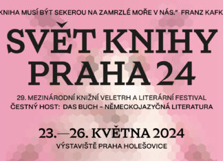 Deutschsprachige Literatur in Prag / Kulturforum Prag Das Bild zeigt den Banner der Buchmesse mit Informationen zum Zeitraum und Ort der Veranstaltung.