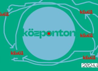 Outside the center: Decentralized perspectives in East-Central European contemporary art / Kulturforum Budapest Das Bild zeigt das Plakat bzw. die Veranstaltungsankündigung der Podiumsdiskussion in den Farben grün, blaut rot.