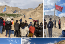 Kunstfestival in Ladakh / Kulturforum New Delhi Das Bild zeigt die österr. Kunstwerke auf dem SaLadakh Festival