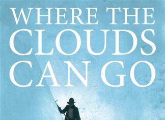 WHERE THE CLOUDS CAN GO / Österreichische Botschaft Ottawa Das Bild zeigt den Bucheinband des Buches „Where the Clouds Can go“ von Conrad Kain. Man sieht einen Bergsteiger umringt von Wolken und Eis