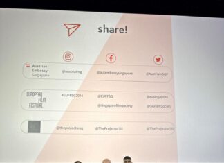 European Film Festival 2024 / Österreichische Botschaft Singapur Das Bild zeigt: Claudia Tripp, Deputy Head Klaus Reisner, Filmstudent Ashvin Segar, Julia Henningsen