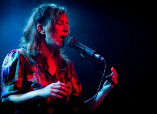 Anna Anderluh Trio beim Festival Művészetek Völgye / Kulturforum Budapest Das Bild zeigt die Musikerin Anna Anderluh