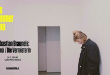 DAS SOMMERKINO – DIE VERMIETERIN (Sebastian Brauneis) / Kulturforum Prag Das Bild zeigt eine Szene des Films mit der Protagonistin und Informationen zur Vorführung am 31. Juli 2024 im Kinsky-Garten in Prag