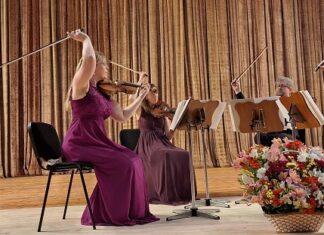 Konzert ATALANTE Quartett / Botschaft Sofia Das Bild zeigt das Quartett Atalante auf der Bühne