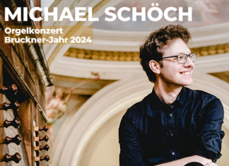 Orgelkonzert zum Brucknerjahr / Kulturforum Madrid Das Bild zeigt ein Werbeplakat des Konzerts