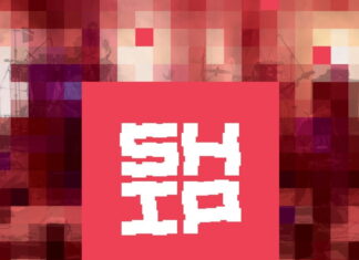 SHIP — Showcase Festival & Music Conference / Kulturforum Zagreb Das Bild zeigt ein Logo des SHIP Festivals auf einem Bild eines Konzertes im Hintergrund. Auf diesem sind wiederum rote Quadrate in verschiedenen Farbtöne im Vordergrund eingefügt die den Hintergrund „verpixeln“. Auch Datum und Ortsangabe sind eingefügt (12. Bis 15. September, Sibenik)