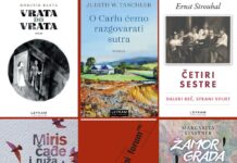 Festival der österreichischen Gegenwartsliteratur / Kulturforum Zagreb Das Bild zeigt die kroatischen Buchcover der teilnehmenden Autorinnen und Autoren und das Logo des Kulturforums Zagreb