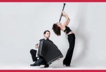 Duo Minerva / Kulturforum Tel Aviv Das Bild zeigt Duo Minerva, bestehend aus der Klarinettistin Johanna Gossner und dem Akkordeonisten Damian Keller.