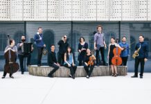 Schallfeld Ensemble / Kulturforum Bern Das Bild zeigt die Musikerinnen und Musiker des Schallfeld Ensemble.