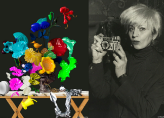 KI-Ausstellung: Claudia Larcher „Hallucinations“ / Kulturforum Prag Das Bild zeigt zwei mit Hilfe von Künstlicher Intelligenz erstellte Werke der Künstlerin Claudia Larcher.