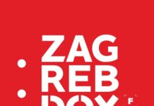 21. ZagrebDox / Kulturforum Zagreb Das Bild zeigt das Festivallogo auf rotem Hintergrund.