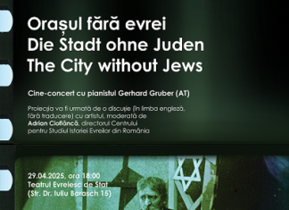 Die Stadt ohne Juden / Kulturforum Bukarest Das Bild zeigt das Plakat der Veranstaltung.