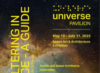 Space Shelter Earth / Kulturforum Mailand Das Bild zeigt die Broschüre von Universe Pavillion.