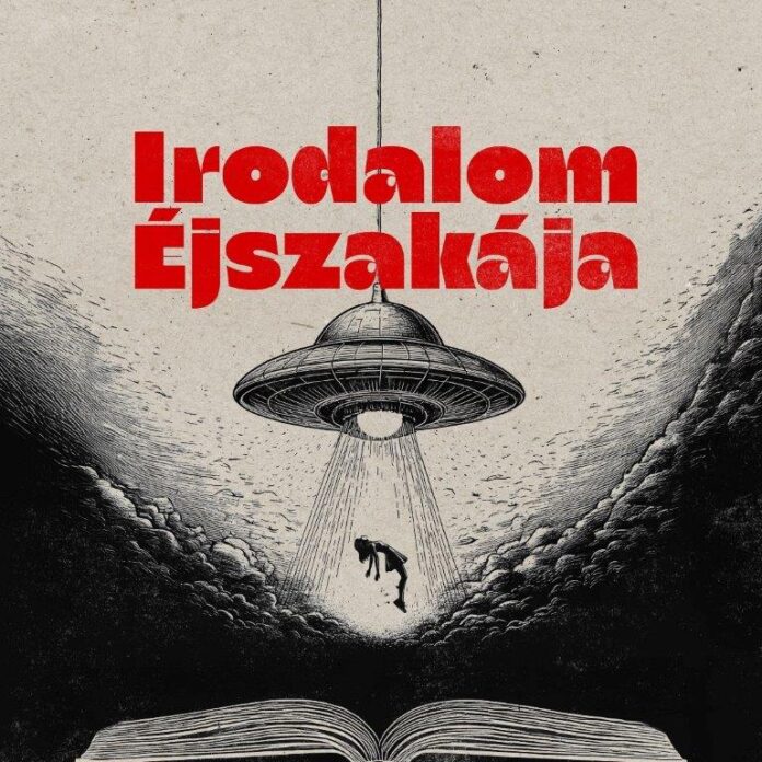 Lange Nacht der Literatur 2025/ Irodalom Éjszakája 2025 Das Bild zeigt das Plakat der Veranstaltungsreihe mit dem Logo des Events.
