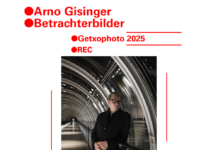 Arno Gisinger – Betrachterbilder / Kulturforum Madrid Das Bild zeigt ein Porträt von Arno Gisinger und Informationen zur Veranstaltung.