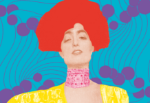 Österreich-Festspiele im Schloss Fontainebleau / Kulturforum Paris Das Bild zeigt eine Grafik, die das Gemälde „Judith und Holopherne“ von Gustav Klimt bezieht.