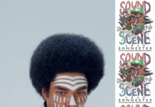 Sound Scene 2025: Kimyan Law / Kulturforum Washington Das Bild zeigt Kimyan Law und Poster von Sound Scene 2025.