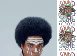 Sound Scene 2025: Kimyan Law / Kulturforum Washington Das Bild zeigt Kimyan Law und Poster von Sound Scene 2025.