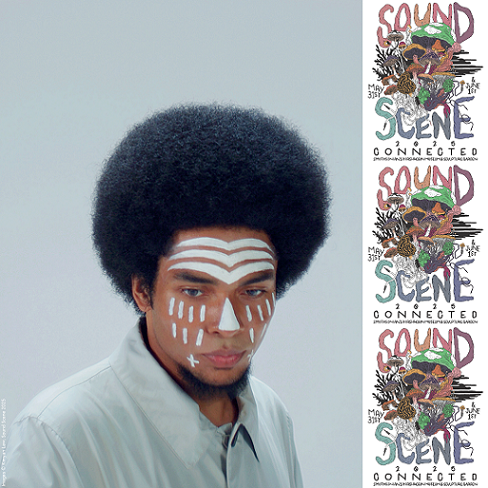Bild © Kimyan Law, Sound Scene 2025 Das Bild zeigt Kimyan Law und Poster von Sound Scene 2025.