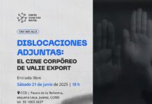 Valie Export: Kino & Widerstand / Kulturforum Mexiko Collage mit Datum der Veranstaltung.