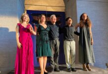 Liederabend / Generalkonsulat München Das Bild zeigt: Vizedirektor Dr. Christian Gliwitzky (Konservator Glyptothek Staatliche Antikensammlung München), Pianist Klaus Eibensteiner, Sopranistin Celina Hubmann, Prof. Heinz Lukas-Kindermann, Tenor Rodrigo Alegre, Mezzosopranistin Olga Levtcheva, Sprecherin Anouk Warter