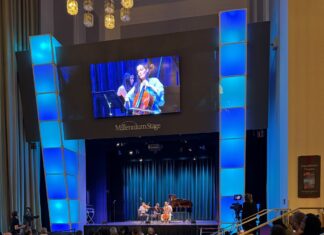 accio piano trio / Kulturforum Washington Das Bild zeigt das accio piano trio bei ihrem Auftritt auf der Millennium Stage des Kennedy Center in Washington DC.