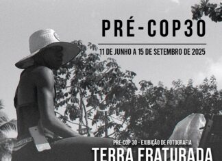 Fotoausstellung / Botschaft Brasilia Das Bild zeigt das Plakat der Ausstellung. Als Hintergrund ein SchwarzWeissFoto eines brasilianischen Bauern am Feld, darüber gelegt die Informationen zur Ausstellung.