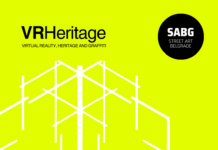 Virtual Reality, Heritage and Graffiti / Kulturforum Belgrad Das Bild zeigt ein neongelbes Poster mit den wichtigsten Informationen zur Konferenz.