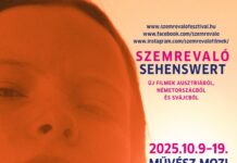 Filmfestival / Kulturforum Budapest Das Bild zeigt das Plakat des Filmfestivals in oranger Farbe.