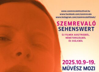 Filmfestival / Kulturforum Budapest Das Bild zeigt das Plakat des Filmfestivals in oranger Farbe.