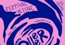 Cinema Queer México Filmfestival / Kulturforum Mexiko Das Poster bewirbt die 8. Ausgabe des Cinema Queer México Filmfestivals (3. September – 31. Oktober 2025). In kräftigem Pink und Dunkelblau gestaltet, zeigt es das Festival-Logo in der Mitte. Rundherum sind die Veranstaltungsorte mit Daten aufgeführt. Am unteren Rand sind Logos der Förderinstitutionen sowie die Website Cinema Queer abgebildet.