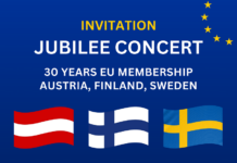 Jubiläumskonzert / Kulturforum Sofia Das Bild zeigt die Einladung zum Jubiläumskonzert