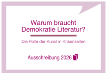 Literaturwettbewerb / Ausschreibung Das Bild zeigt den Titel der Ausschreibung.