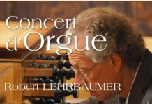 Orgelkonzert / Botschaft Tunis Das Bild zeigt Prof. Robert Lehrbaumer an der Orgel spielend.