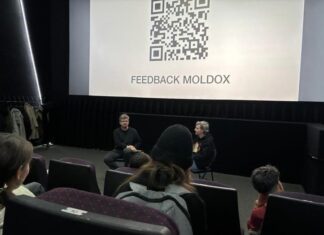 MOLDOX FILM FESTIVAL / Botschaft Chisinau Das Bild zeigt die Diskussion mit Pavel Cuzuioc im Anschluss an den Film.