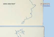 Echoes of the Nile / Kulturforum Kairo Das Bild zeigt eine künstlerische Landkarte von Assuan.