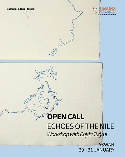 Das Bild zeigt eine künstlerische Landkarte von Assuan.