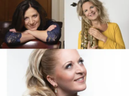 Liebeslieder im Spiegel der Zeit / Kulturforum Mailand Drei Fotos der Musikerinnen sind dargestellt