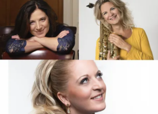 Liebeslieder im Spiegel der Zeit / Kulturforum Mailand Drei Fotos der Musikerinnen sind dargestellt